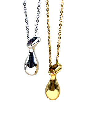 镀金长款净水瓶编织包包吊坠项链