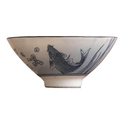 手绘青花斗笠茶杯品茗杯主人杯