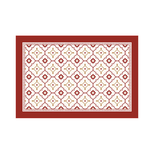 轻奢高级感花砖皮革入户门地垫家用玄关进门门垫免洗厨房地垫脚垫