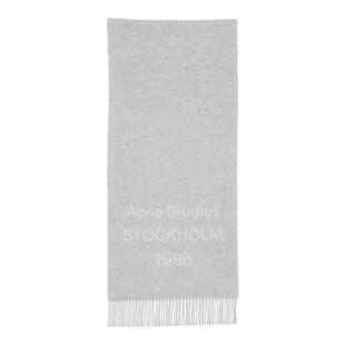 ACNE STUDIOS 男女同款字母印花羊毛围巾 301574