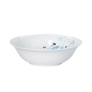 景德镇官方陶瓷大面碗汤碗中式家用6英寸高温白瓷餐具泡面碗单个