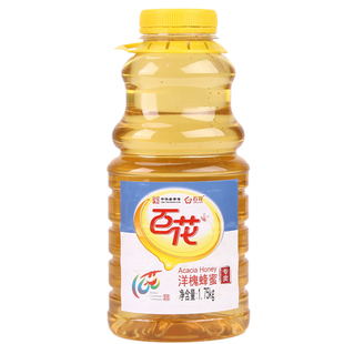 中华老字号百花洋槐蜂蜜家庭装大瓶*2纯正天然认证峰蜜老北京正品