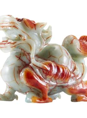 岫玉龙头龟新品家居摆件