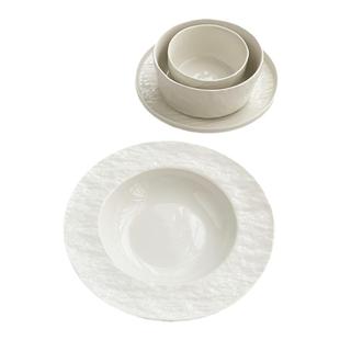 安木良品 大厂出品 北欧ins轻奢岩石纹陶瓷西餐草帽汤菜盘面饭碗