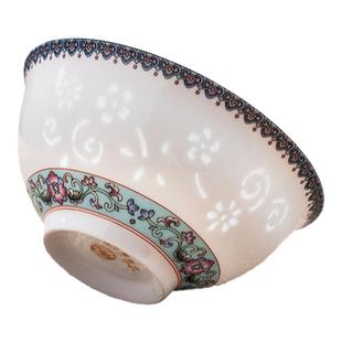 鹏博 景德镇珐琅彩玲珑米饭碗家用中式吃饭碗菜盘高档陶瓷碗盘碟