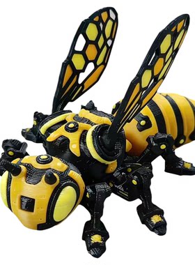 机甲蜜蜂潮玩摆件3D立体造型装饰