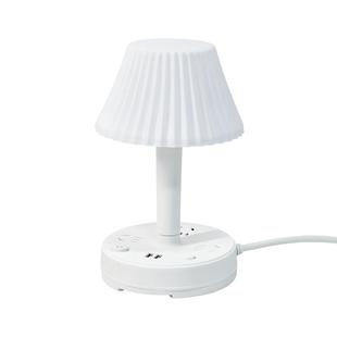 2024新款多功能台灯卧室床头灯排插小夜灯睡眠灯带插座一体式USB