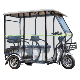 全封闭小巴士电动三轮车雨棚车棚帘三轮车透明棚雨蓬三轮车棚雨帘