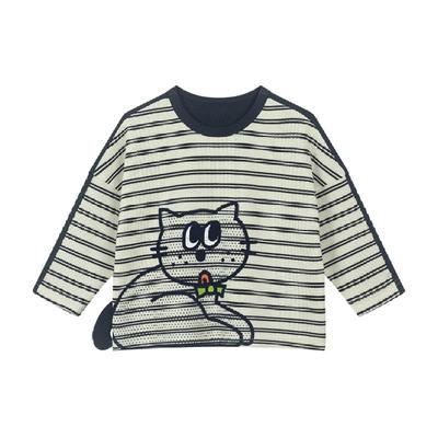 马拉丁童装小童植绒秋冬新款T恤