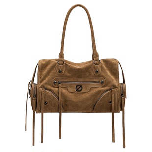 JTB极光托特包.秋冬新款大容量通勤包复古质感机车包单肩斜挎女包