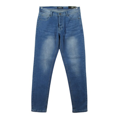 欧版复古锥形牛仔裤男小脚九分裤