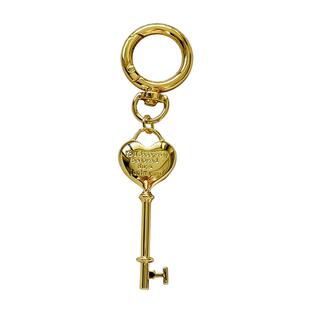韩国ins质感情侣金色银色爱心钥匙扣包挂件少女心小众配饰个性酷