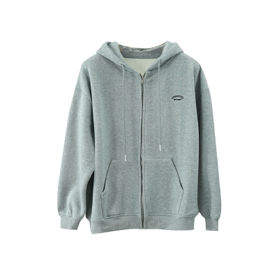 加绒连帽拉链卫衣外套女冬季新款