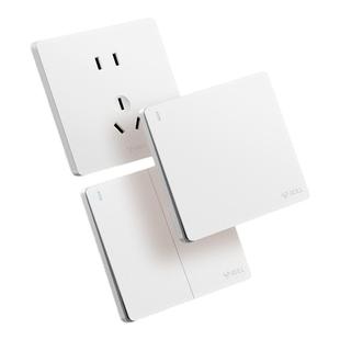 公牛g12暮雪白开关插座面板官网旗舰正品斜五孔哑光家用墙壁5