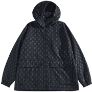 太平鸟男装春季新款满版老花茄克