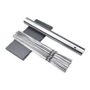 烧烤针加厚扁钢签子铁钎烤肉串工具烤签不锈钢扁签烤针烧烤串配件