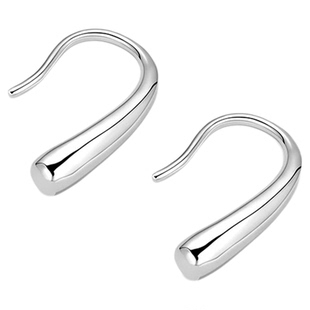 S999足银防过敏耳钉养耳洞免摘耳饰纯银水滴耳环百搭轻奢气质耳饰