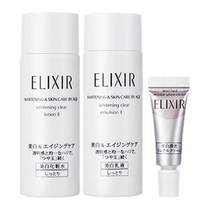 Elixir/怡丽丝尔柔滑晶润美白保湿滋润水乳18ml+焕亮眼霜2g