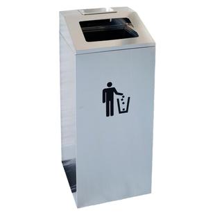 不锈钢创意方形简约直投酒店收纳商场用银行户外大号烟灰缸垃圾桶