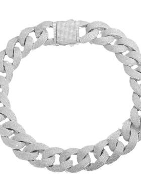 超夸张超闪35MM粗男士古巴链