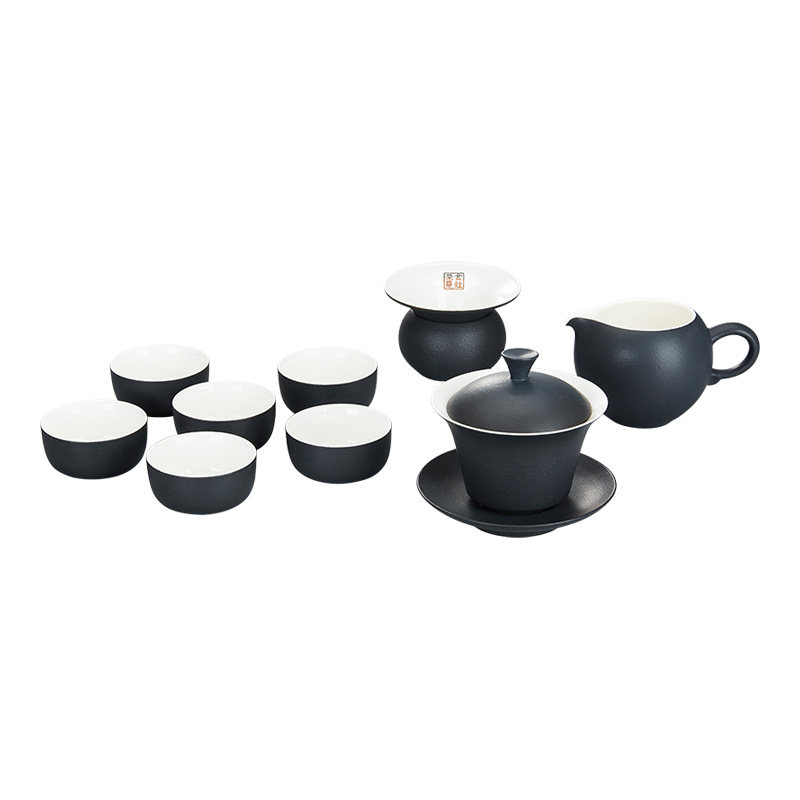 金灶黑陶功夫茶具套装家用新款