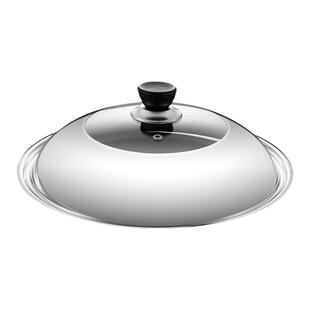 锅盖家用不锈钢可立视盖耐高温炒菜锅盖30-32-34-40cm通用铁锅盖