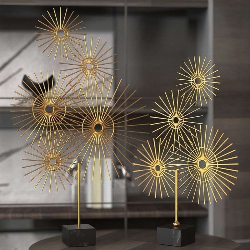 太阳花轻奢艺术摆件客厅玄关电视柜家居工艺装饰品搬新家乔迁礼物