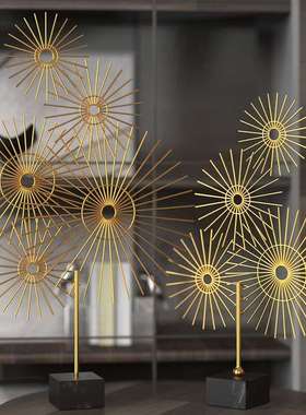 太阳花轻奢艺术摆件客厅玄关电视柜家居工艺装饰品搬新家乔迁礼物