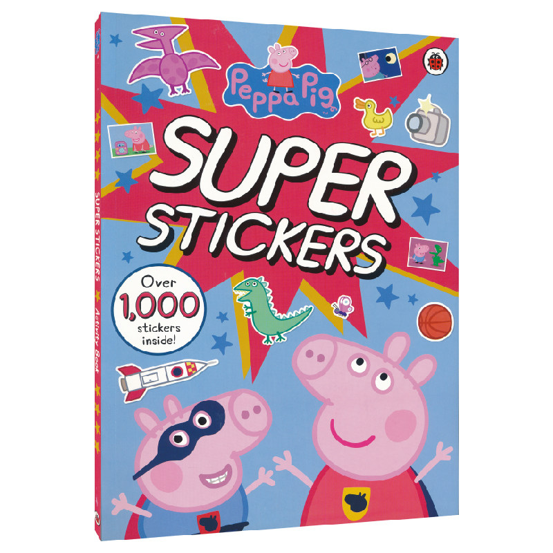 Peppa Pig Super Stickers Activity Book 粉红猪小妹 小猪佩奇趣味贴纸书4-5岁 幼儿益智启蒙书籍 英文原版 正版进口