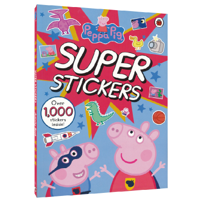 Peppa Pig Super Stickers Activity Book 粉红猪小妹 小猪佩奇趣味贴纸书4-5岁 幼儿益智启蒙书籍 英文原版 正版进口