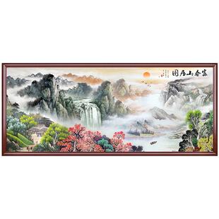 2026钻石画客厅满钻山水风景5d贴钻十字绣2025年新款绣富春山居图