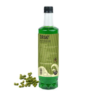 德兰兹冰吸绿豆风味糖浆绿沙沙拿铁薄荷糖浆咖啡奶茶调酒气泡商用