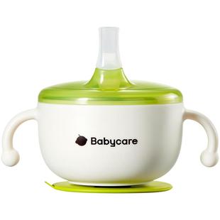 babycare婴儿辅食碗宝宝喝汤吸管碗米糊杯专用不锈钢新生儿喂水碗