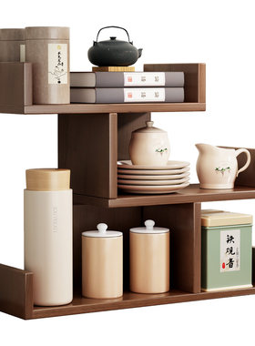 桌面博古架茶叶展示架