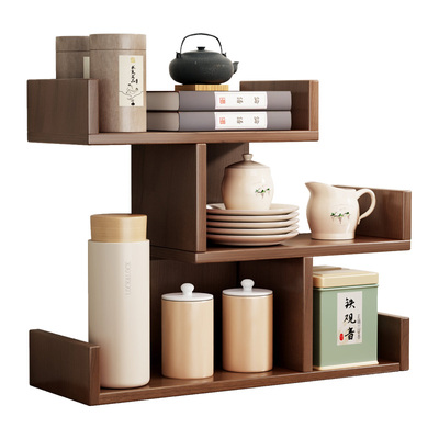 桌面博古架茶叶展示架