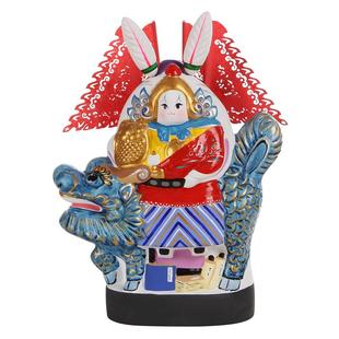 吉兔坊北京兔儿爷礼物御兔天将节日伴手礼物非遗泥彩泥塑摆件饰品