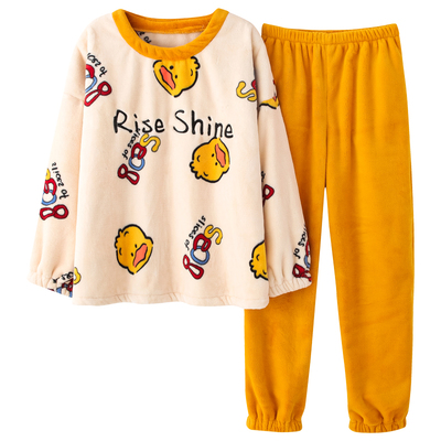 珊瑚绒冬季保暖女士家居服