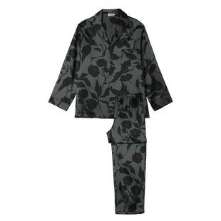 MANITO/曼尼陀Tropical 男士印花睡衣套装桑蚕丝花朵剪影家居服