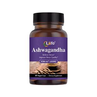 美国Liife厉孚南非醉茄KSM66降皮质醇茶氨酸舒情绪解压助睡眠胶囊