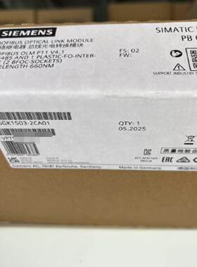 议价西门子 PROFIBUS OLM/P11 V4.1 光学 链接模块 6GK1503-2CA01
