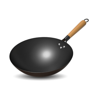 正品传统老式铁锅炒菜锅家用手工无涂层不粘锅煤气灶专用产地章丘