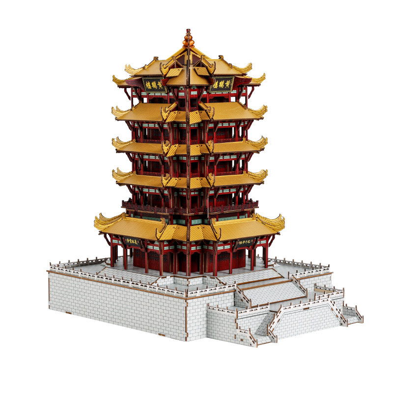 黄鹤楼榫卯拼装模型高难度DIY