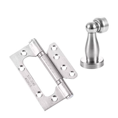 加厚合页静音门吸，不锈钢材质