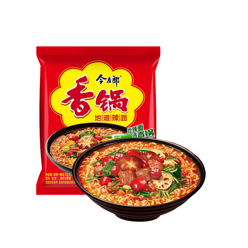 今麦郎麻辣香锅面方便面速食麻辣牛肉锅排骨藤椒泡椒袋装泡面夜宵