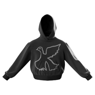 Vinkid(云梯)和平鸽手绘印花连帽卫衣宽松美式街头纯棉国潮小众