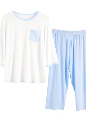 男童睡衣夏薄款莫代尔儿童空调服