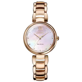 西铁城手表女士光动能女表钢带贝母面EM0533-82Y/EM0530-81D/0503