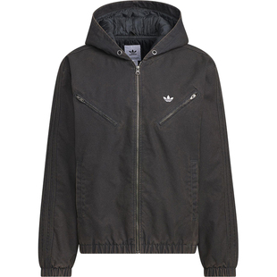 Adidas/阿迪达斯正品三叶草男女休闲连帽运动宽松保暖外套KC2640