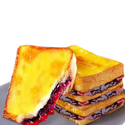 蓝莓味岩烧吐司！品牌热销10w+