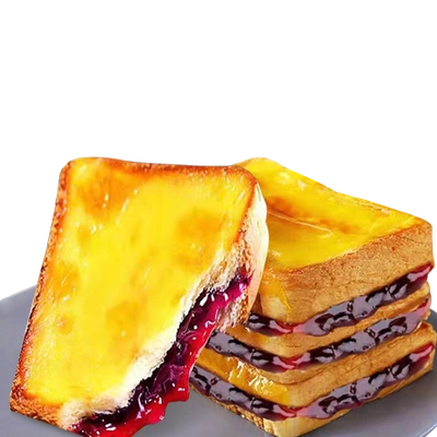 蓝莓味岩烧吐司！品牌热销10w+